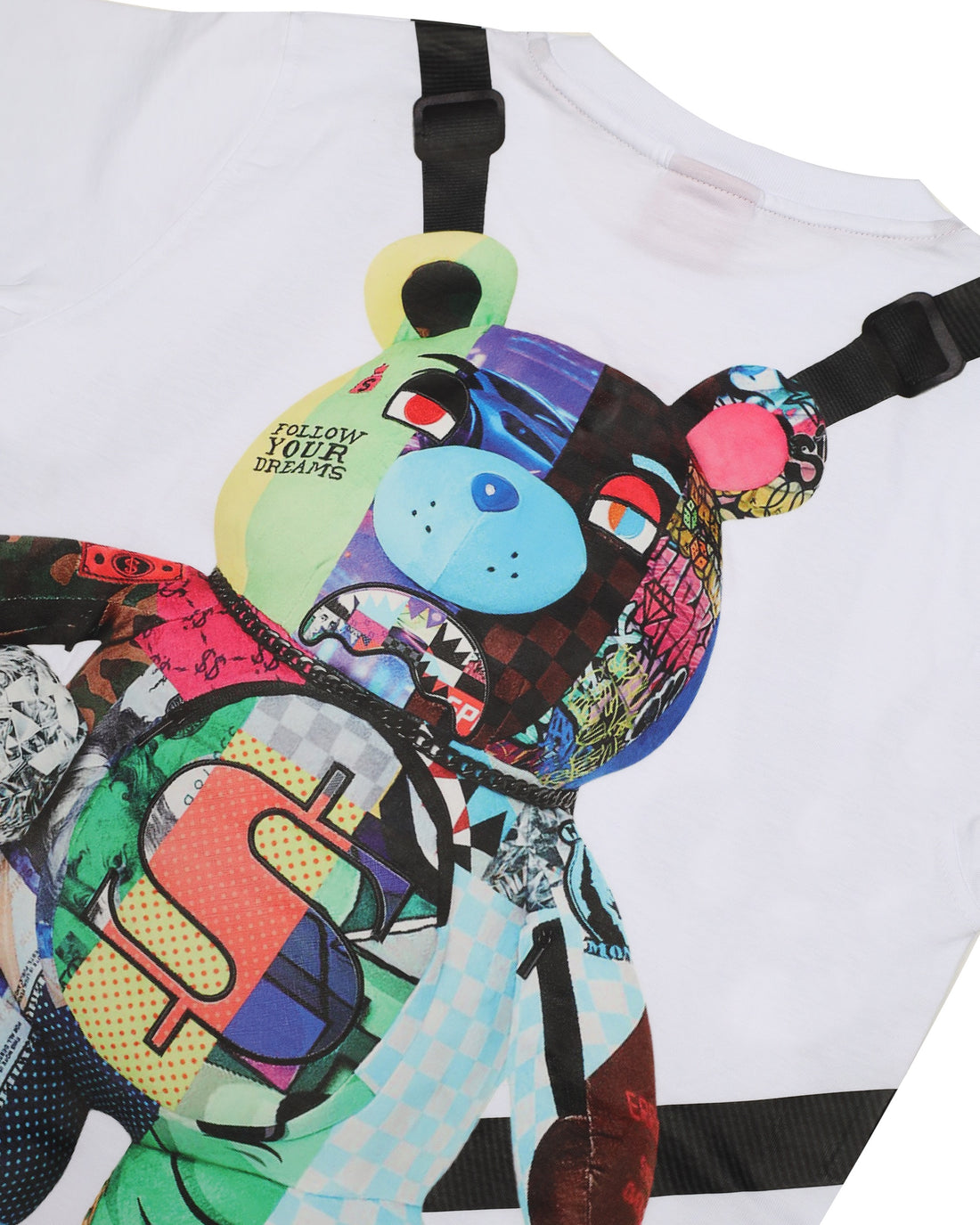 WONDERFUL MIND BEAR BACKPACK WHITE REGULAR T-SHIRT