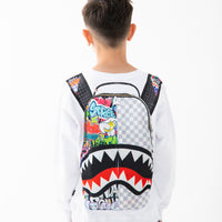 SPRAYGROUND WRITERS BACKPACK IN THE WHITE CREWNECK