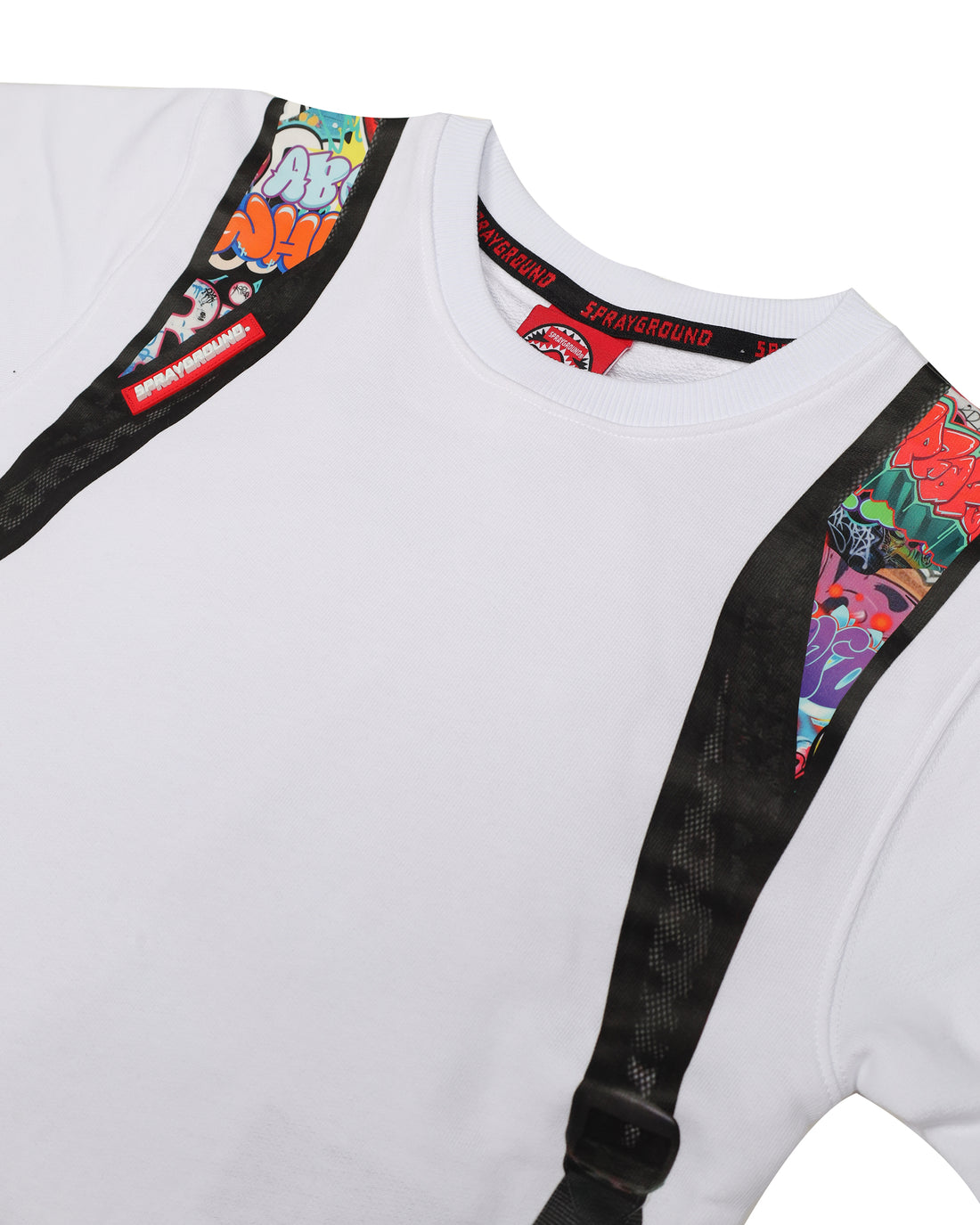 SPRAYGROUND WRITERS BACKPACK IN THE WHITE CREWNECK