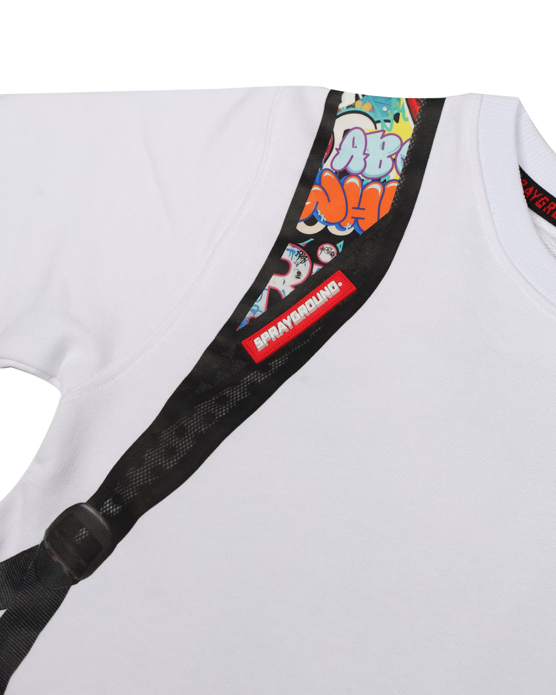 SPRAYGROUND WRITERS BACKPACK IN THE WHITE CREWNECK