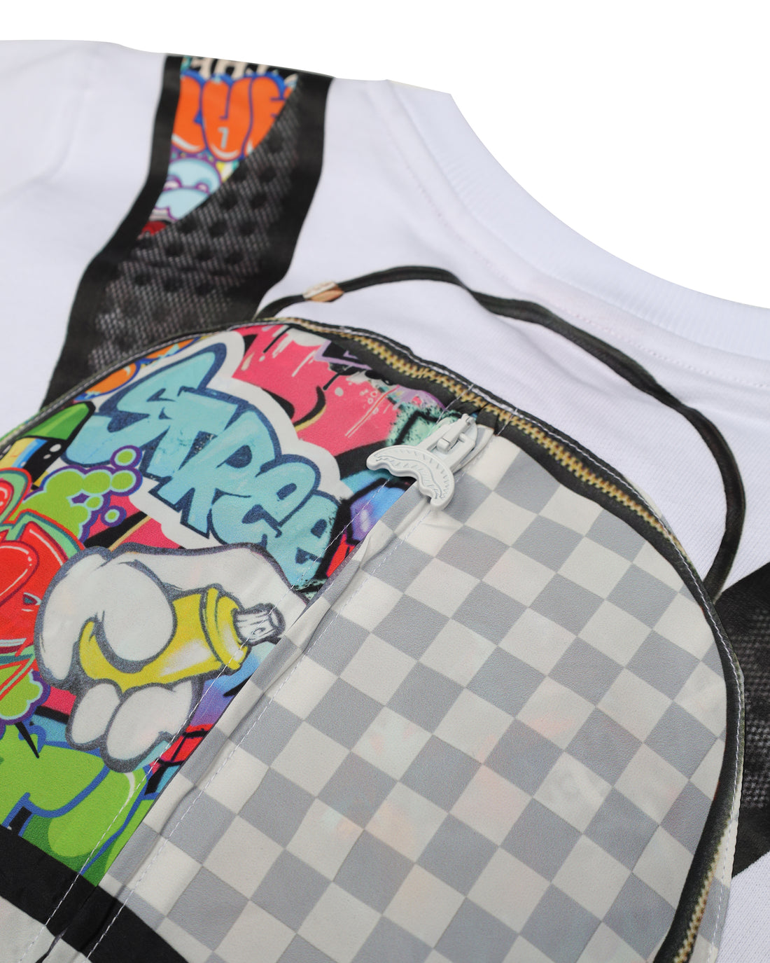 SPRAYGROUND WRITERS BACKPACK IN THE WHITE CREWNECK