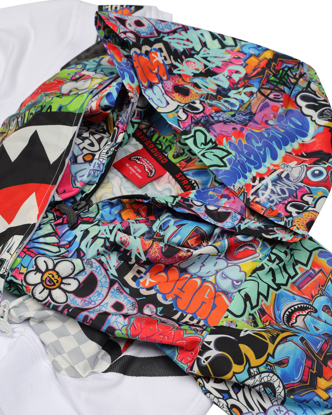 SPRAYGROUND WRITERS BACKPACK IN THE WHITE CREWNECK