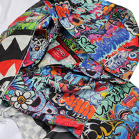 SPRAYGROUND WRITERS BACKPACK IN THE WHITE CREWNECK