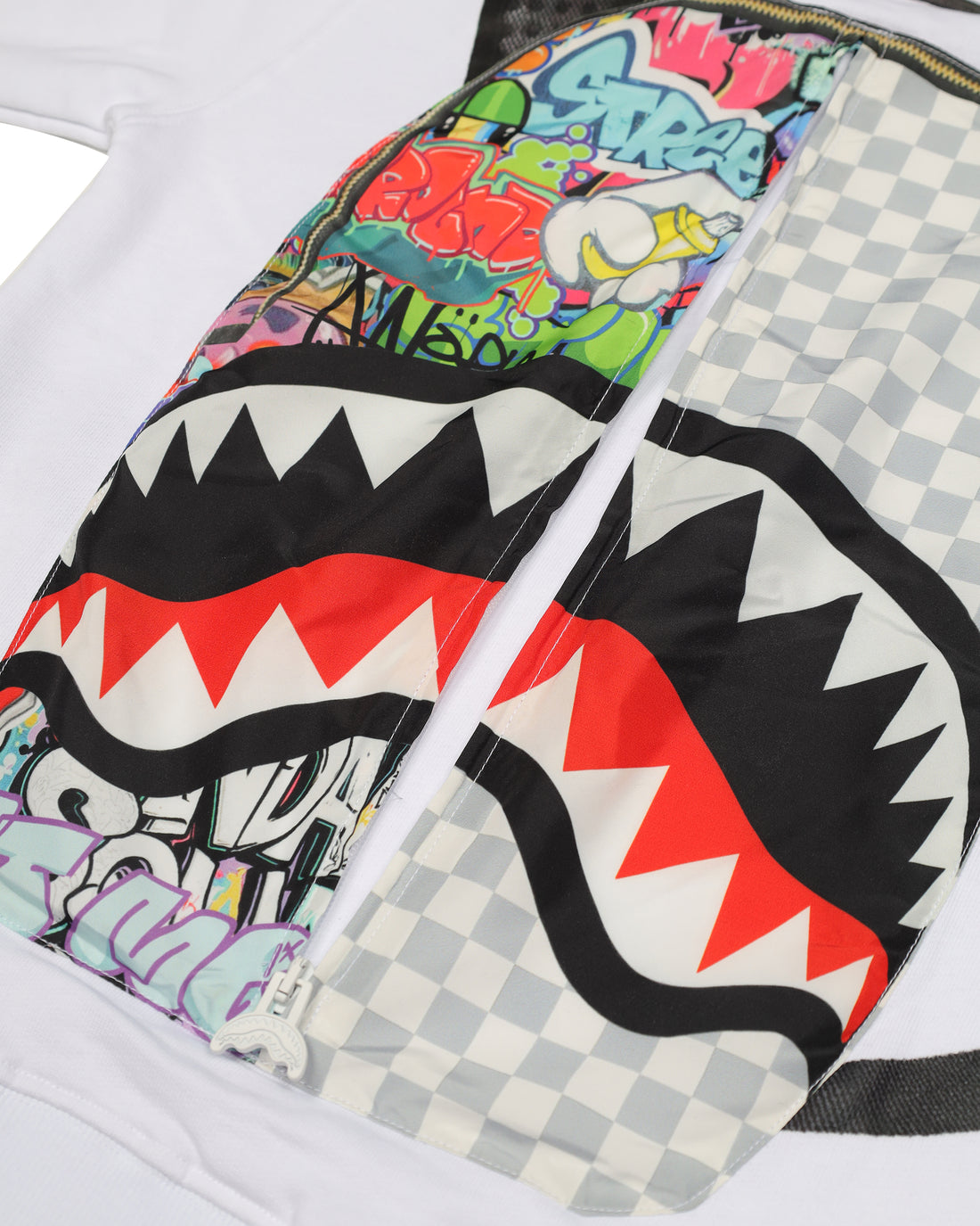 SPRAYGROUND WRITERS BACKPACK IN THE WHITE CREWNECK