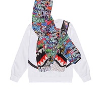 SPRAYGROUND WRITERS BACKPACK IN THE WHITE CREWNECK