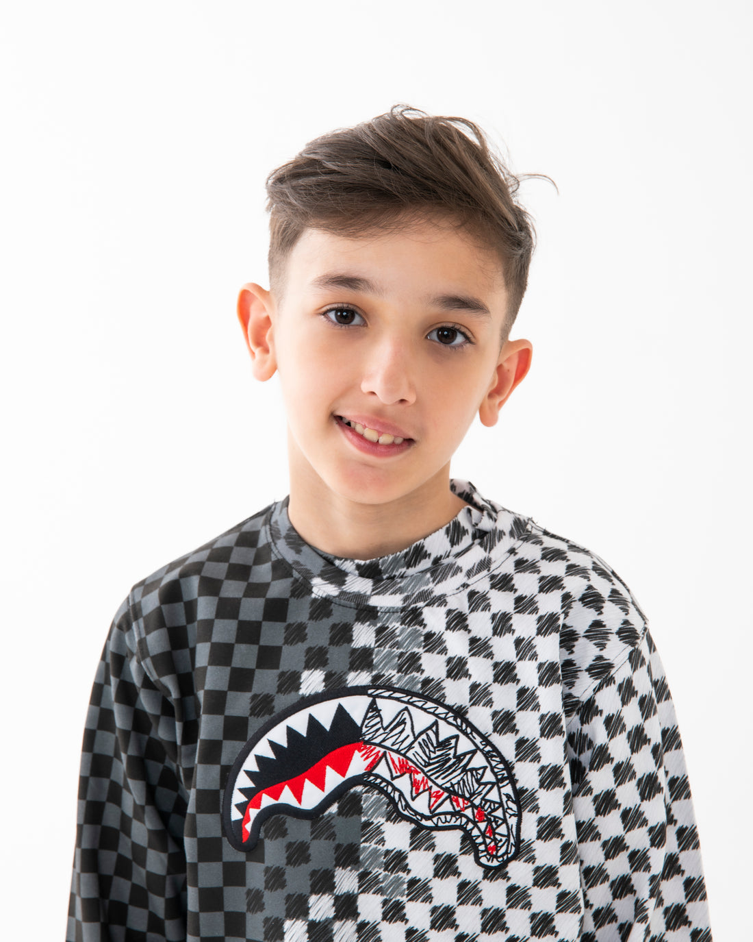 CHECKERED SKETCH REGULAR CREWNECK