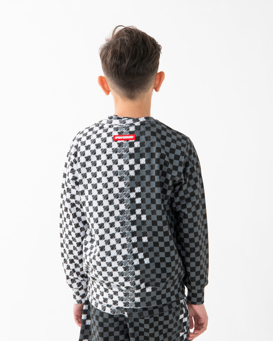 CHECKERED SKETCH REGULAR CREWNECK