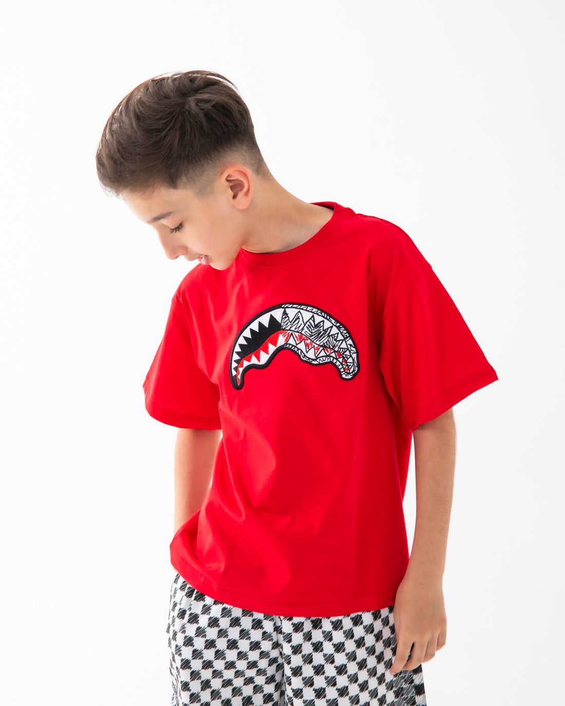 SKETCH SHARK RED OVER T-SHIRT