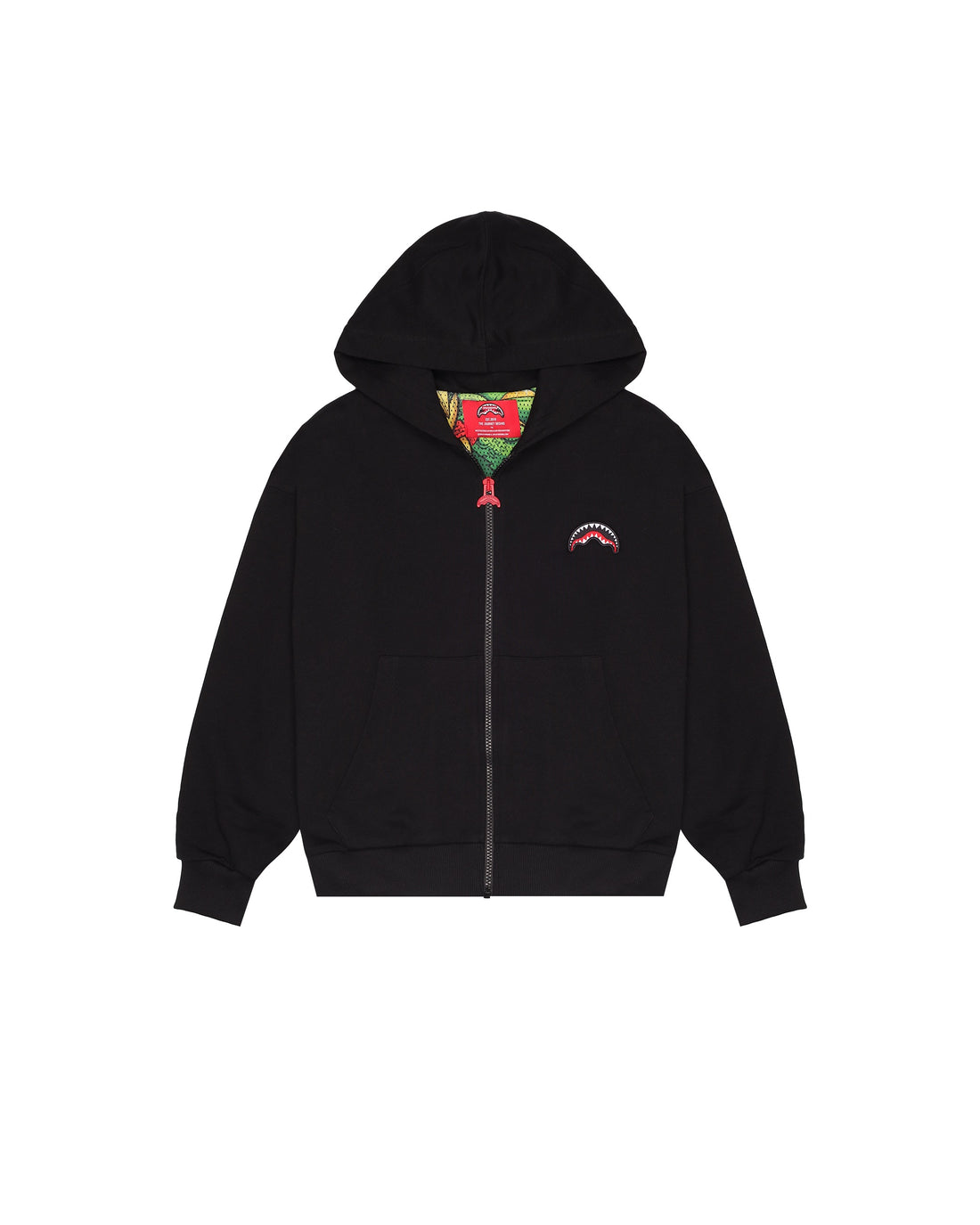 SHOW THE SHARK BLACK OVER FULL ZIP HOODIE