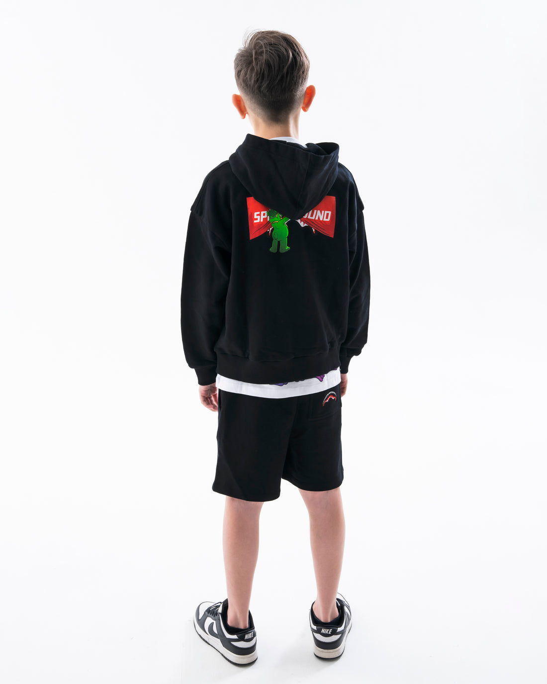 SHOW THE SHARK BLACK OVER FULL ZIP HOODIE