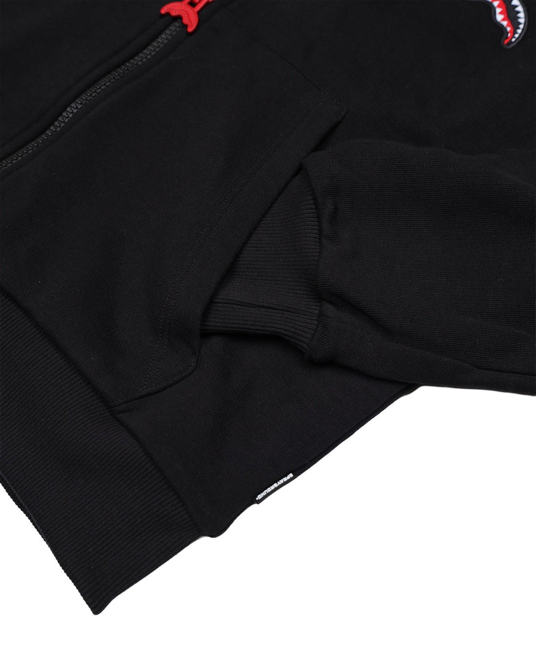SHOW THE SHARK BLACK OVER FULL ZIP HOODIE