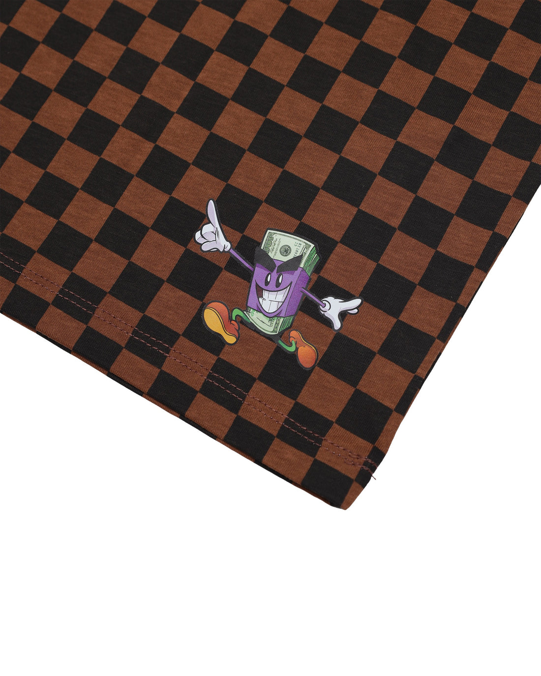 GET OUT BEAR CHECKERED REGULAR T-SHIRT