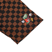 GET OUT BEAR CHECKERED REGULAR T-SHIRT