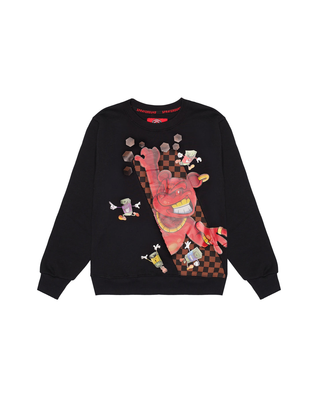 GET OUT BEAR REGULAR CREW BLK