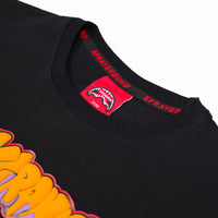 MAKES THE WORLD GO ROUND BLACK OVER T-SHIRT