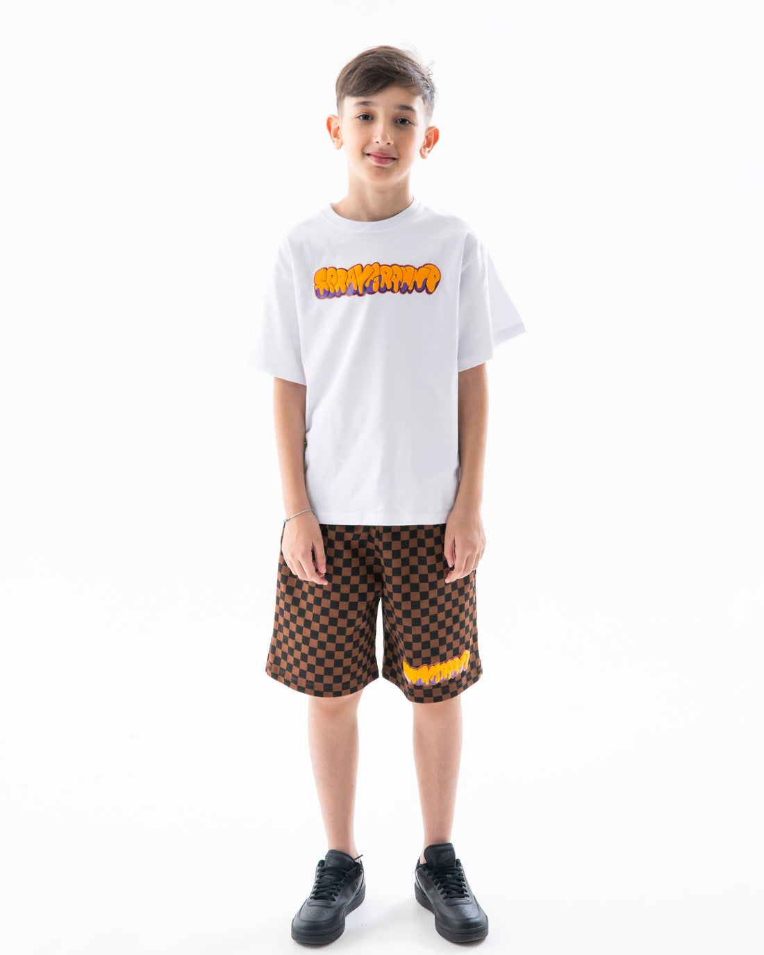 MAKES THE WORLD GO ROUND WHITE OVER T-SHIRT