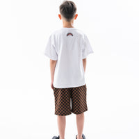 MAKES THE WORLD GO ROUND WHITE OVER T-SHIRT