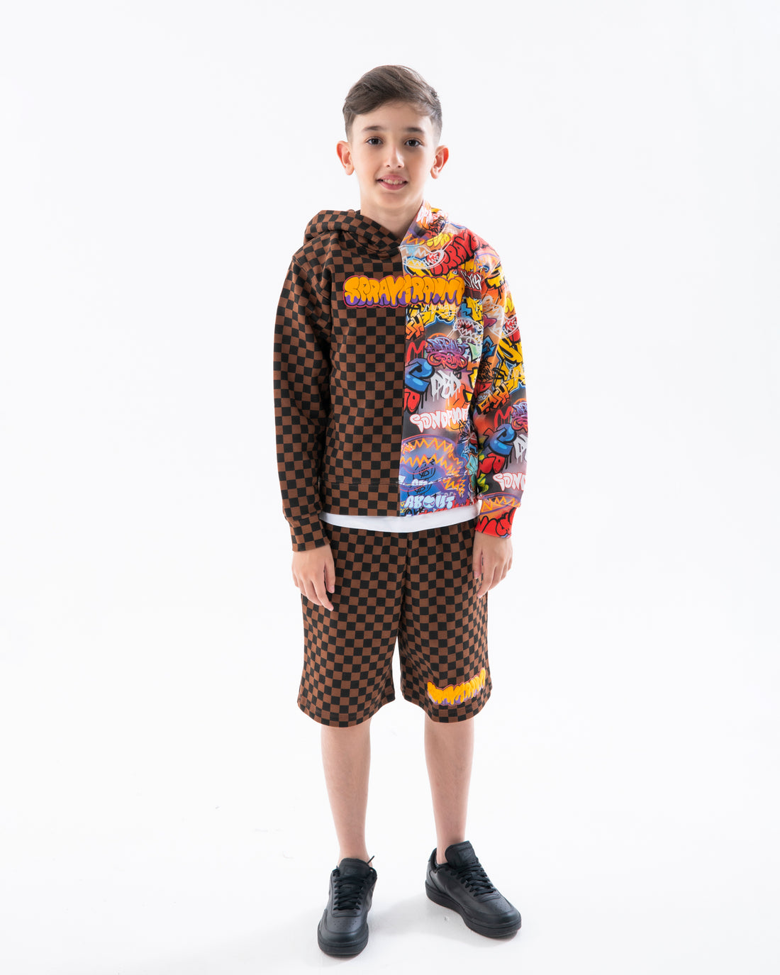MAKES THE WORLD GO ROUND SPLIT REGULAR HOODIE