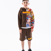 MAKES THE WORLD GO ROUND SPLIT REGULAR HOODIE