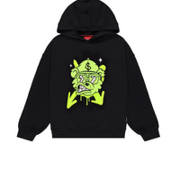 GRAFFITI BEAR REGULAR HOODIE BLK