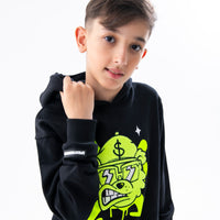 GRAFFITI BEAR REGULAR HOODIE BLK