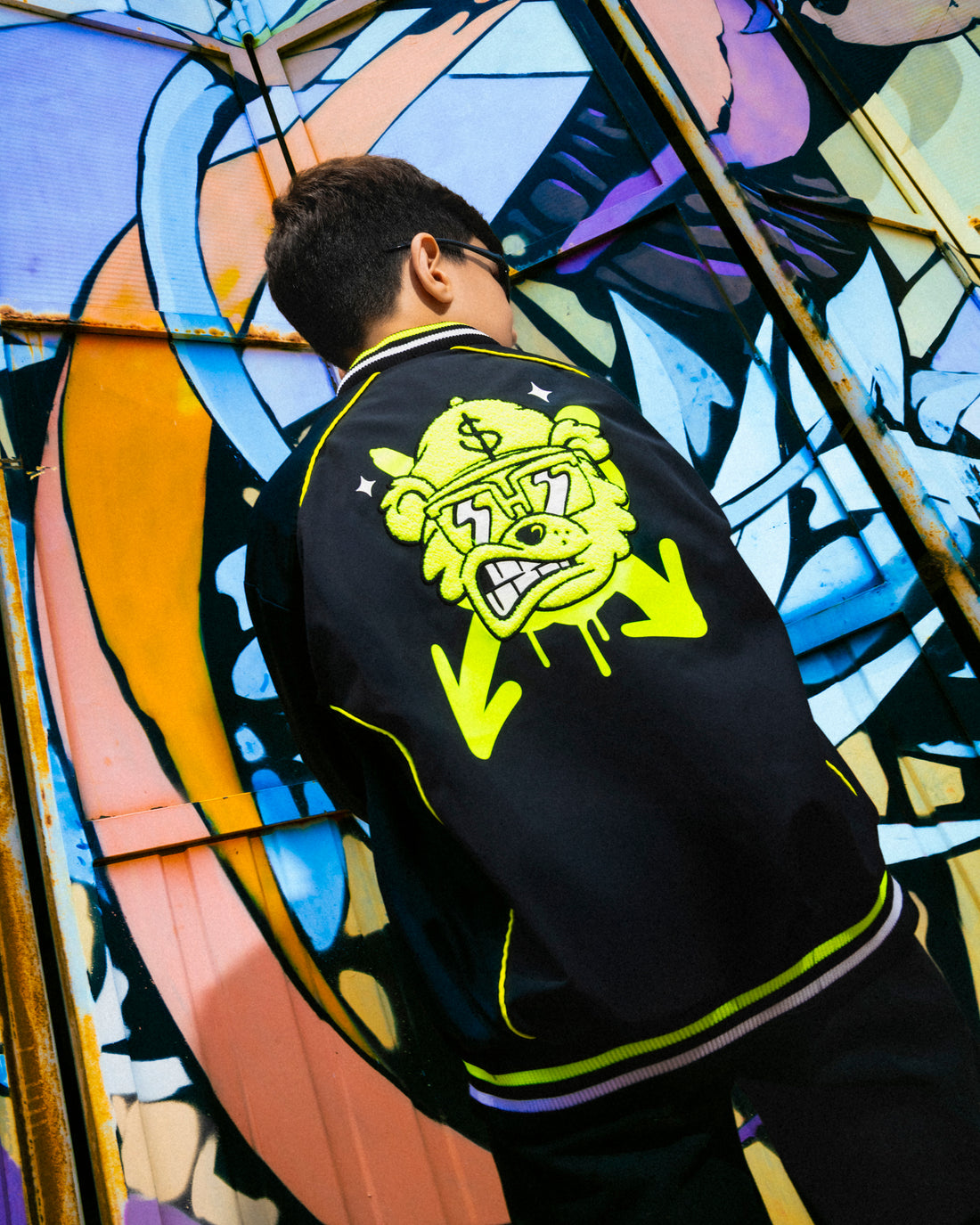 GRAFFITI BEAR JACKET BLK
