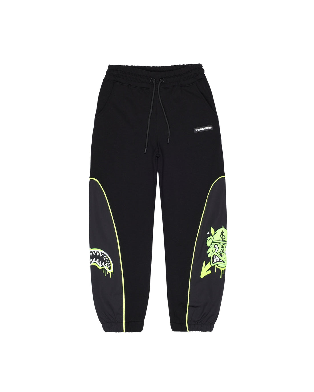 GRAFFITI BEAR BAGGY PANTS BLK