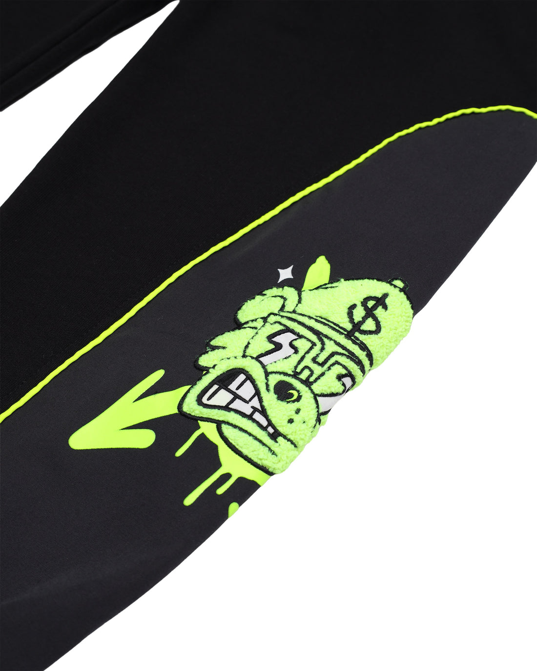 GRAFFITI BEAR BAGGY PANTS BLK