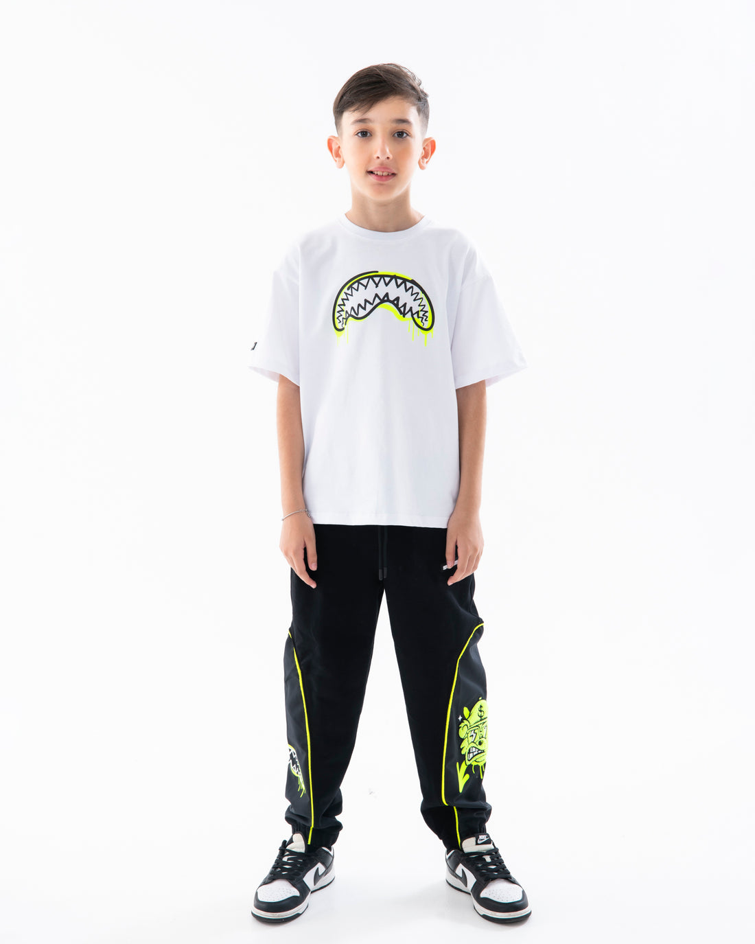 GRAFFITI BEAR BAGGY PANTS BLK