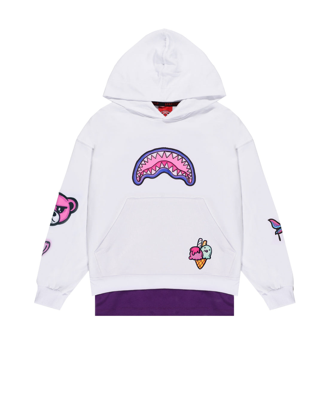 GIRLY GRAFFITI WHITE OVER HOODIE