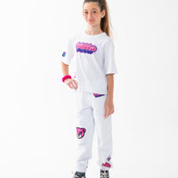 GIRLY GRAFFITI WHITE T-SHIRT