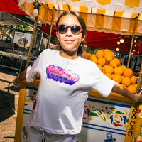 GIRLY GRAFFITI WHITE T-SHIRT