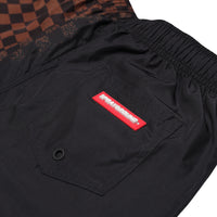 SPRAY SHARK IN PARIS BROWN SWIM TRUNKS BLK