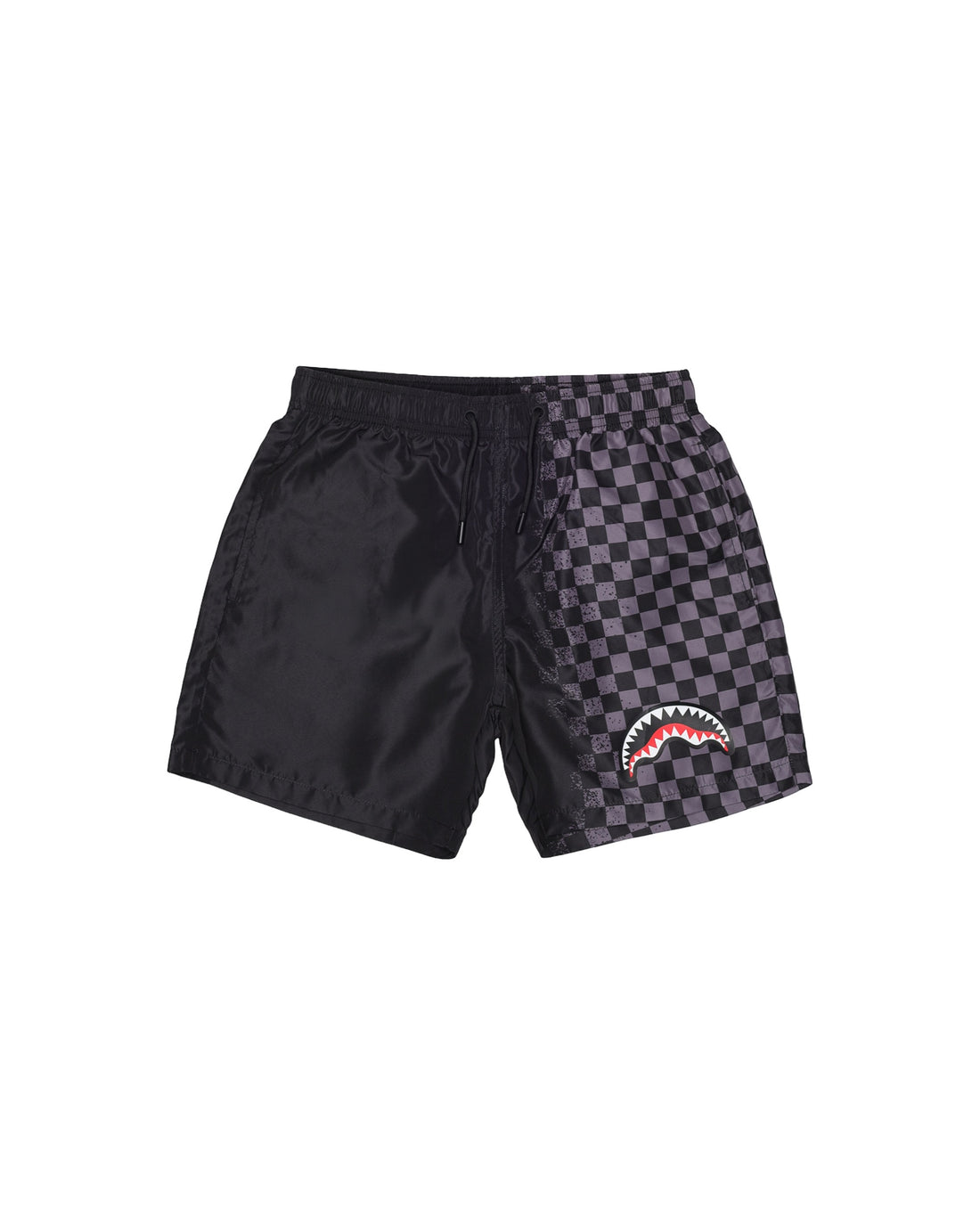 SPRAY SHARK IN PARIS GREY SWIM TRUNKS BLK