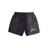 SPRAY SHARK IN PARIS GREY SWIM TRUNKS BLK