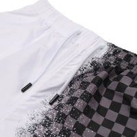 SPRAY SHARK IN PARIS GREY SWIM TRUNKS WHT