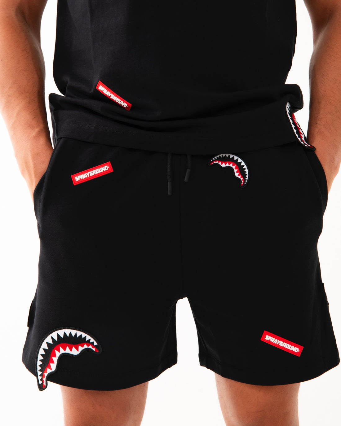 SHARKPATCHES SHORTS BLK
