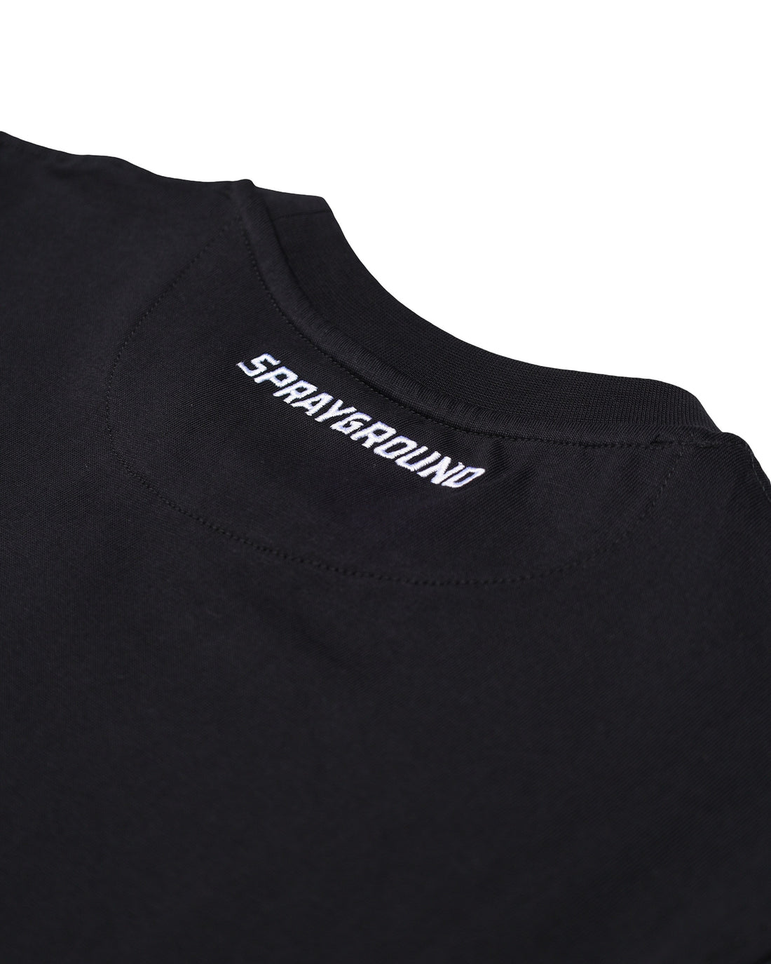 SCRIBBLE EMBROIDERY SHARK REG T-SHIRT BLK