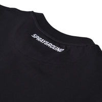 SCRIBBLE EMBROIDERY SHARK REG T-SHIRT BLK