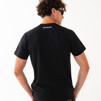 SCRIBBLE EMBROIDERY SHARK REG T-SHIRT BLK