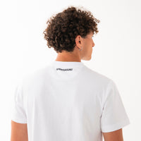 SCRIBBLE EMBROIDERY SHARK REG T-SHIRT WHT
