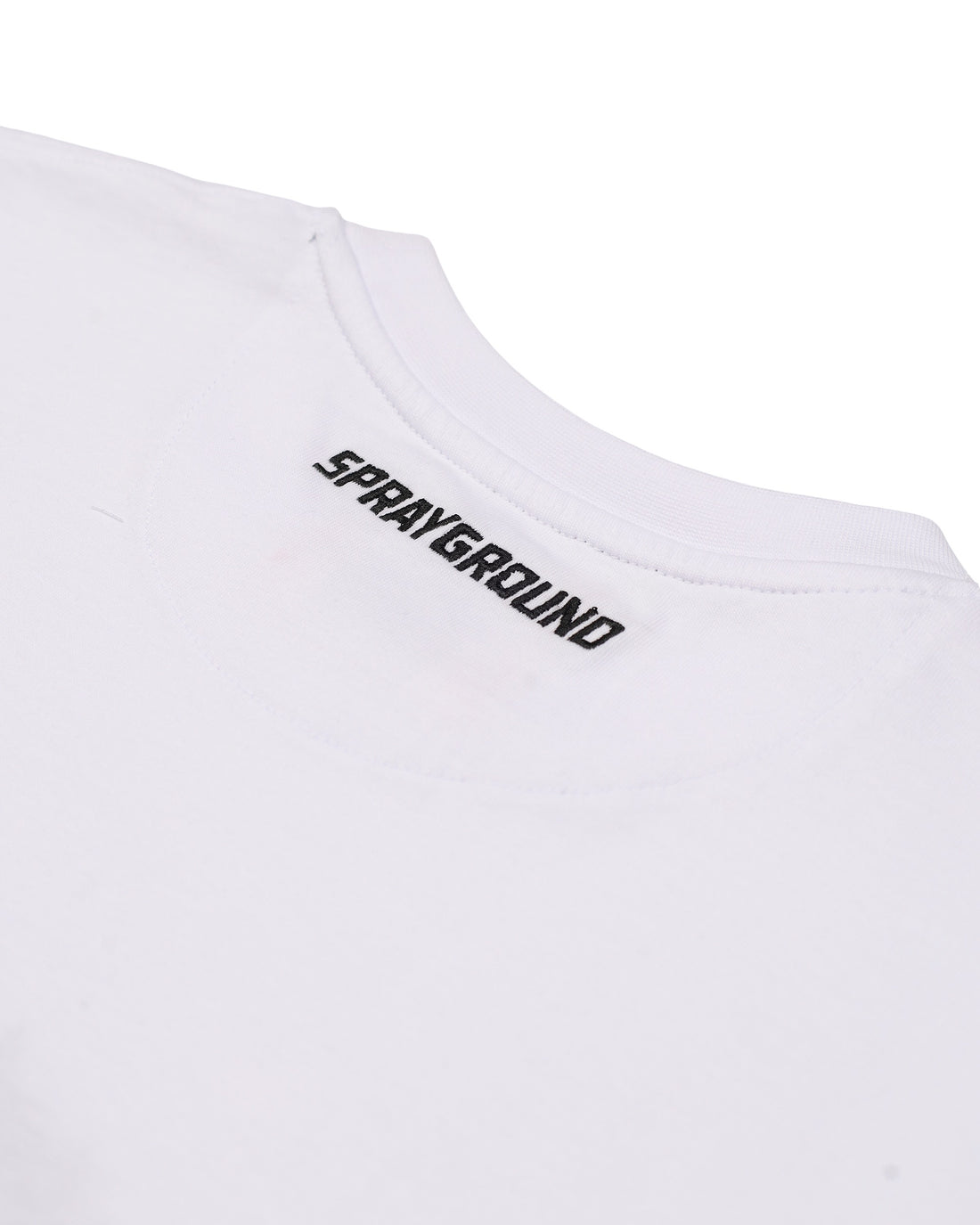 SCRIBBLE EMBROIDERY SHARK REG T-SHIRT WHT