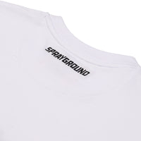 SCRIBBLE EMBROIDERY SHARK REG T-SHIRT WHT