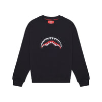 SCRIBBLE EMBROIDERY SHARK CREW BLK