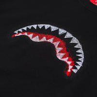 SCRIBBLE EMBROIDERY SHARK CREW BLK