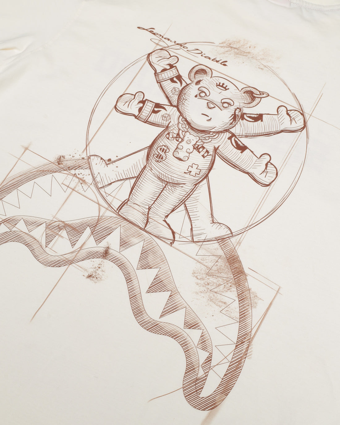 DIABLO BEAR RENAISSANCE OVER T-SHIRT IVORY