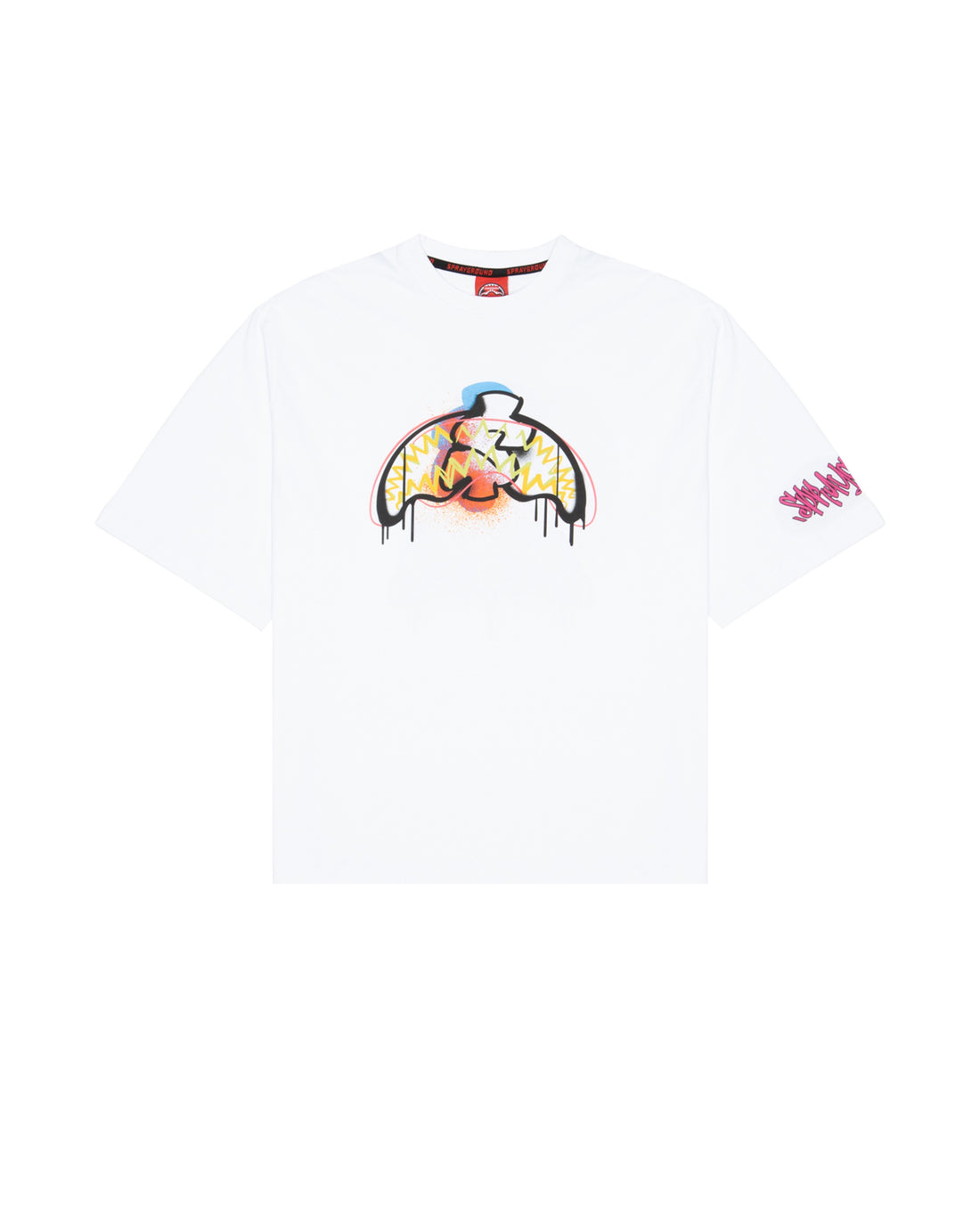 MONEY MAKES THE WORLD BOXY T-SHIRT WHT