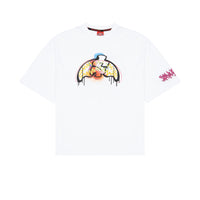 MONEY MAKES THE WORLD BOXY T-SHIRT WHT