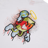 MONEY MAKES THE WORLD BOXY T-SHIRT WHT