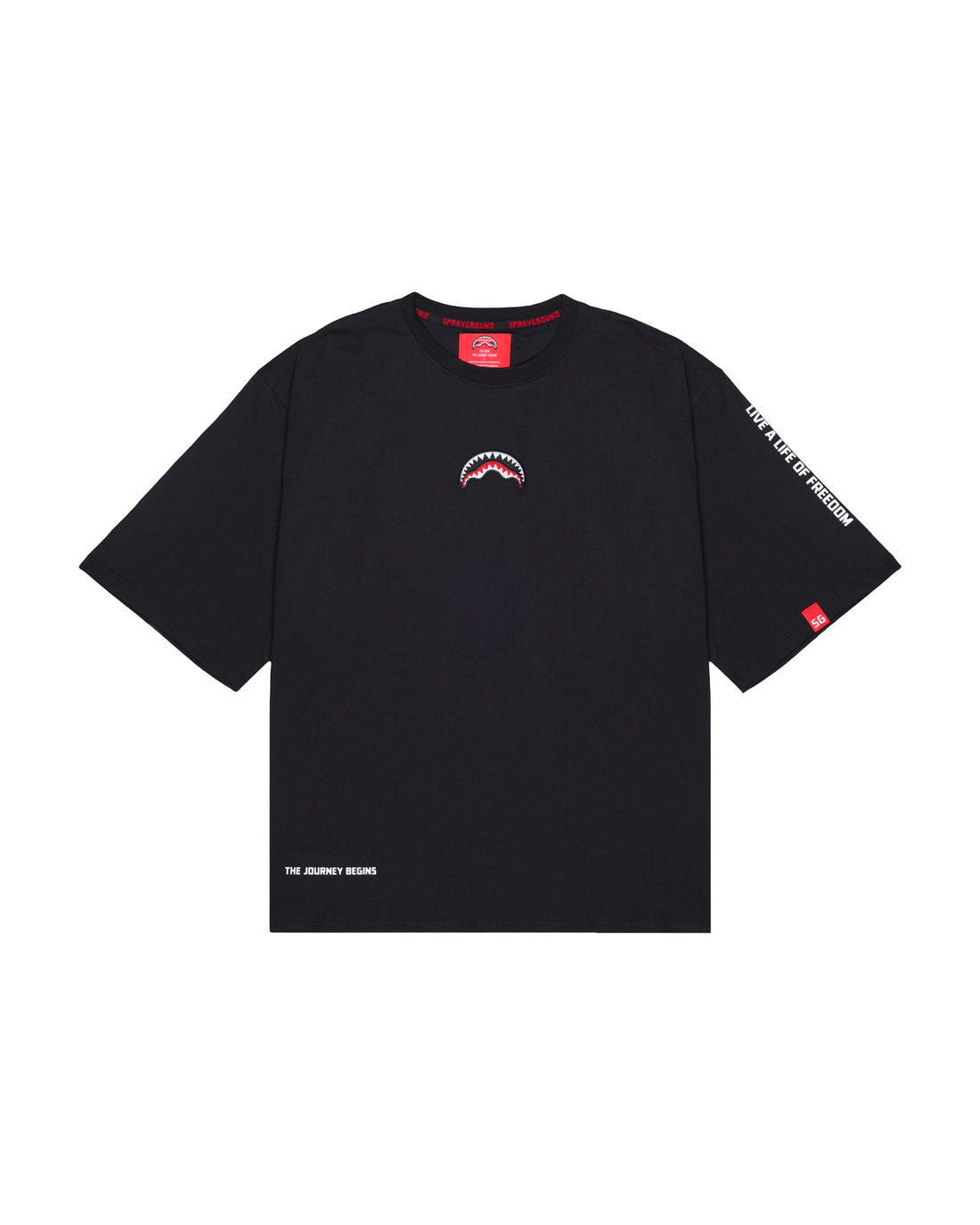 BE A SHARK BOXY T-SHIRT  BLK